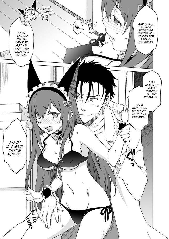 Hentai Manga Comic-Having Raw Sex With Makise Kurisu While She Wears A Maid Uniform and Bikini-Read-3